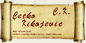 Ćetko Kikojević vizit kartica